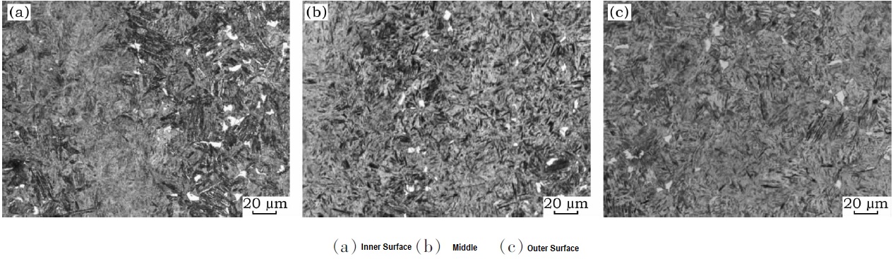 Fig.3 Structure de trempe d'un tube en acier